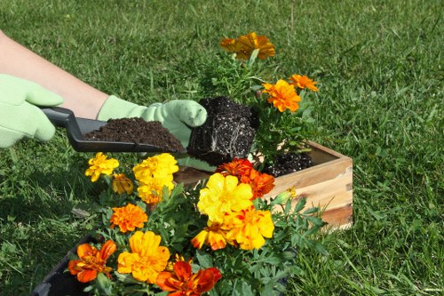 Low-carbon van used for sustainable gardening transport
